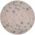 thumbnail image 1 of Desert Fields Contemporary Floral Pink 5'3" x ROUND Area Rug, (5' Round), 1 of 6