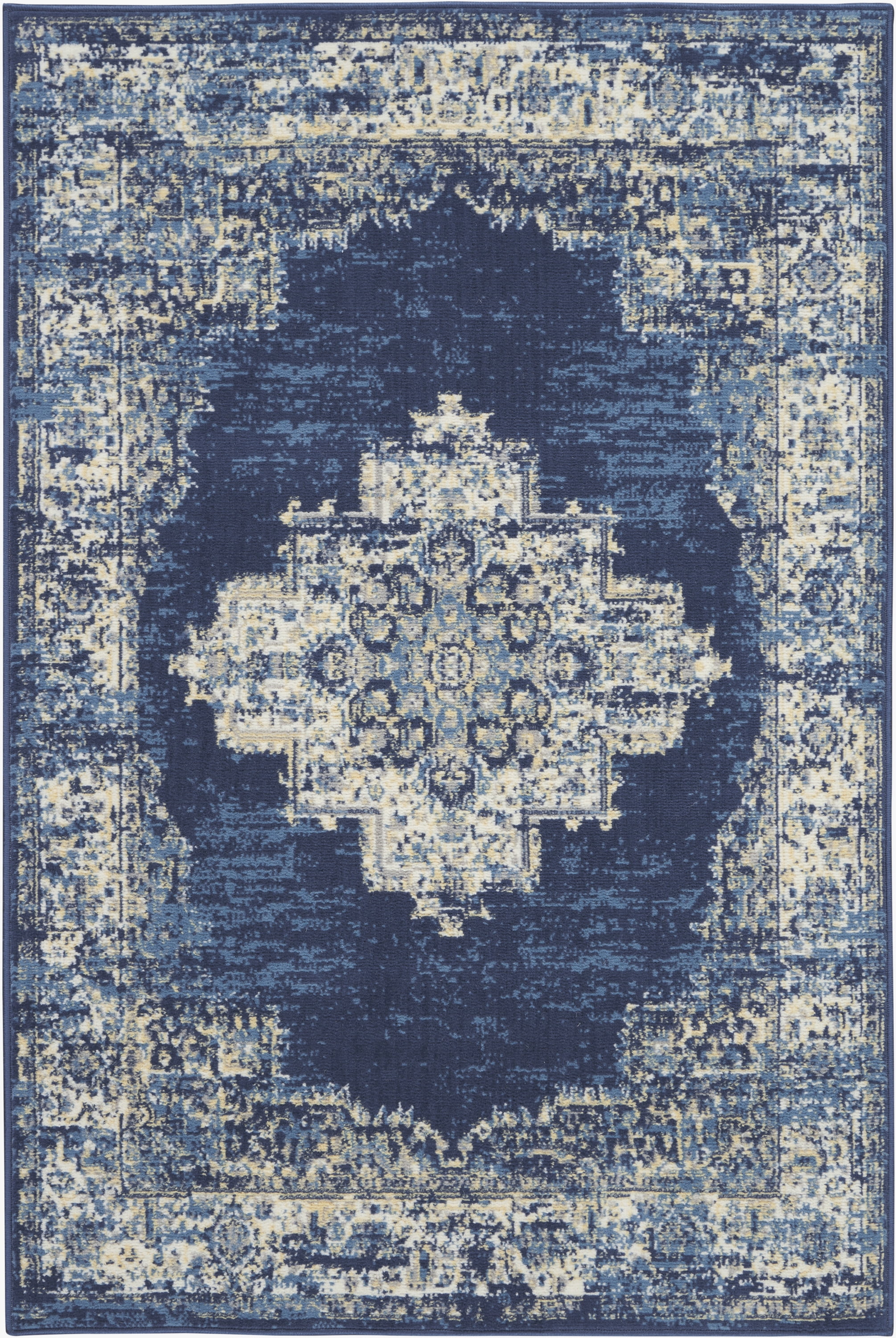 Desert Fields Contemporary Medallion Loomed Area Rug, 5' x 7'