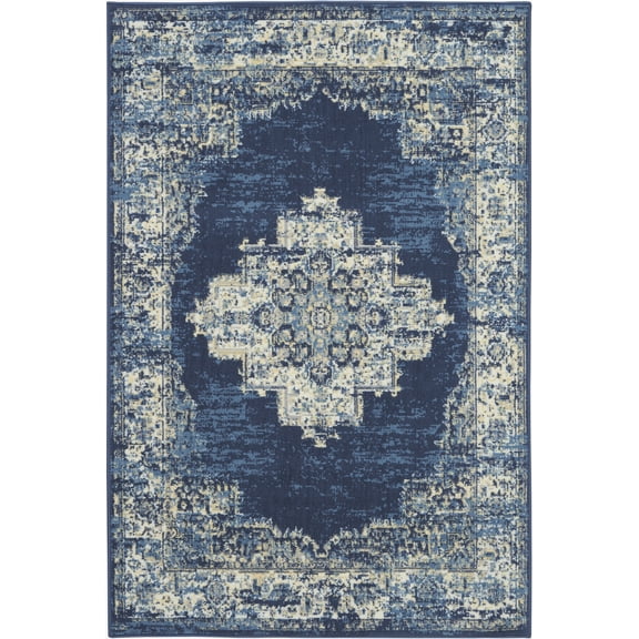 Desert Fields Contemporary Medallion Loomed Area Rug, 5' x 7'