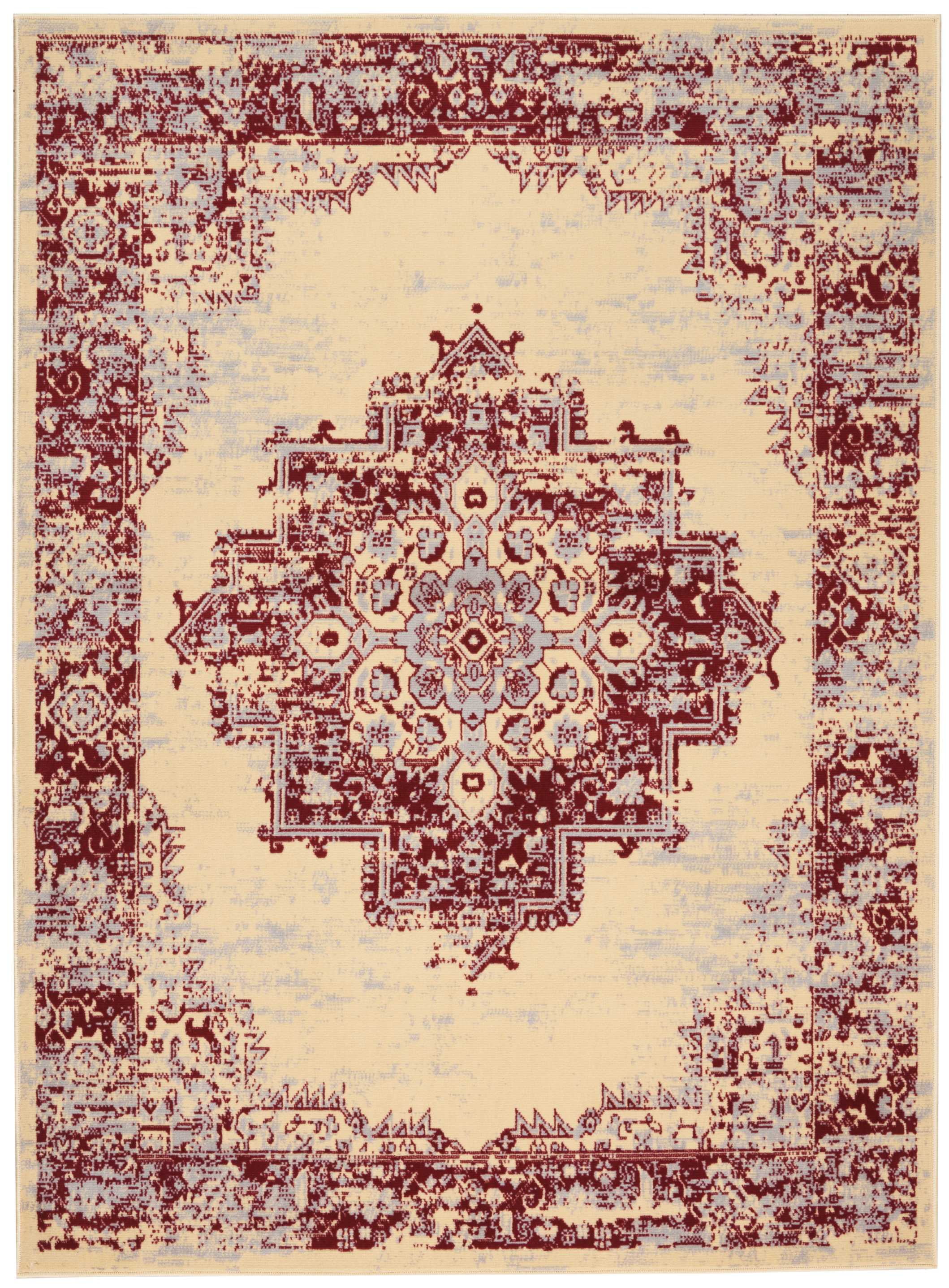 Desert Fields Contemporary Medallion Loomed Area Rug, 5' x 7'