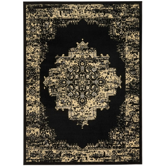 Desert Fields Contemporary Medallion Loomed Area Rug, 5' x 7'