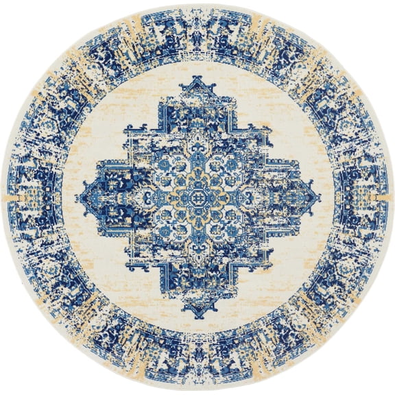 Desert Fields Contemporary Medallion Loomed Area Rug, 8' x 8'
