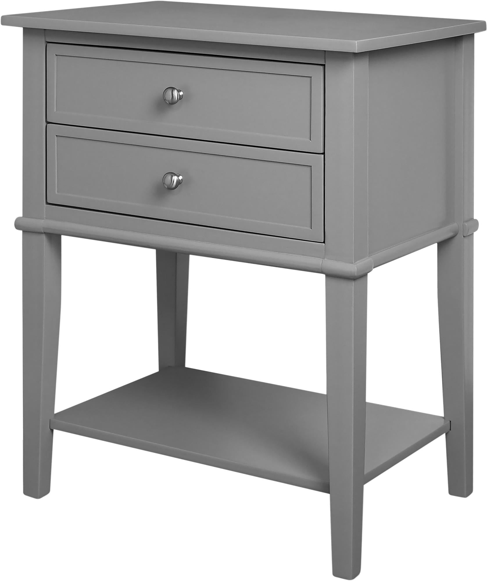 Franklin Gray Solid and Manufactured Wood End Table with Storage