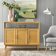 thumbnail image 1 of Desert Fields Edgerton 3-Door Rattan Panel Sideboard, Natural Finish, 1 of 8