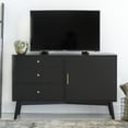 thumbnail image 1 of Desert Fields Larsen 3-Drawer TV Stand for TVs up to 58", Black, 1 of 9