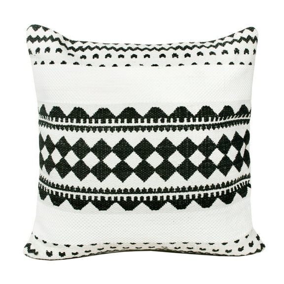 Desert Fields Modern Mosaic Geometric Stripe Throw Pillow