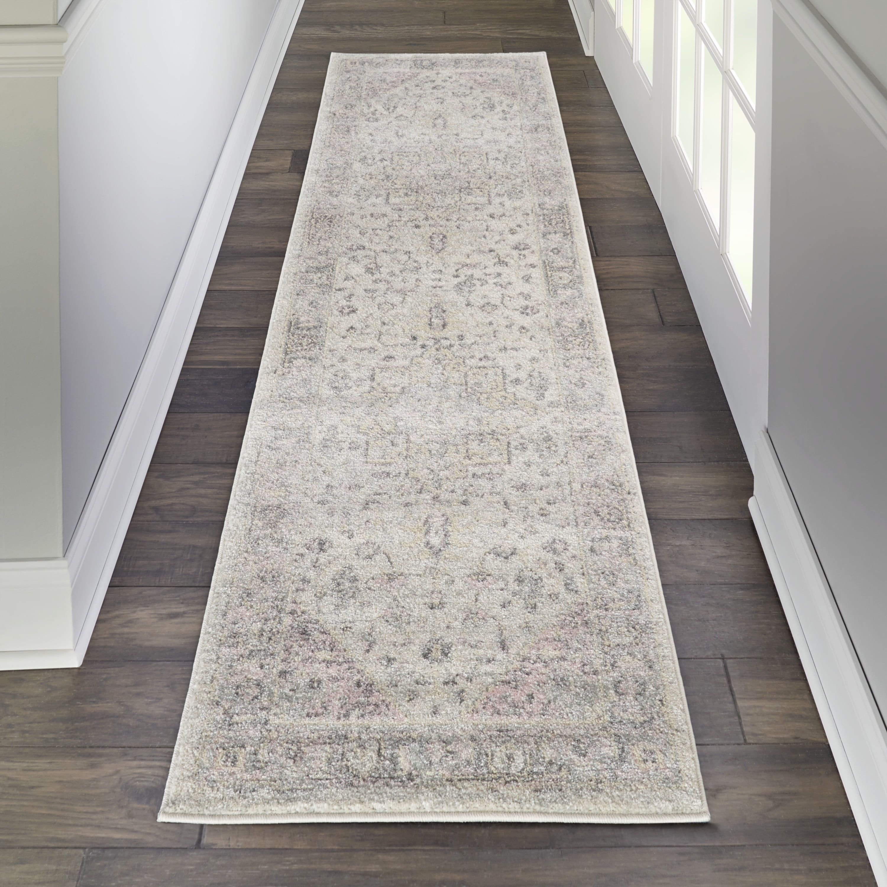 Desert Fields Persian Ivory/Pink 2'3" x 7'3" Area Rug, (2' x 7')