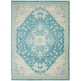 thumbnail image 1 of Serene Persian Medallion Ivory/Turquoise 4' x 6' Area Rug, (4' x 6'), 1 of 6