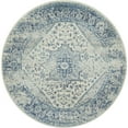 thumbnail image 1 of Serene Distressed Persian Ivory/Light Blue 5'3" x ROUND Area Rug, (5' Round), 1 of 6