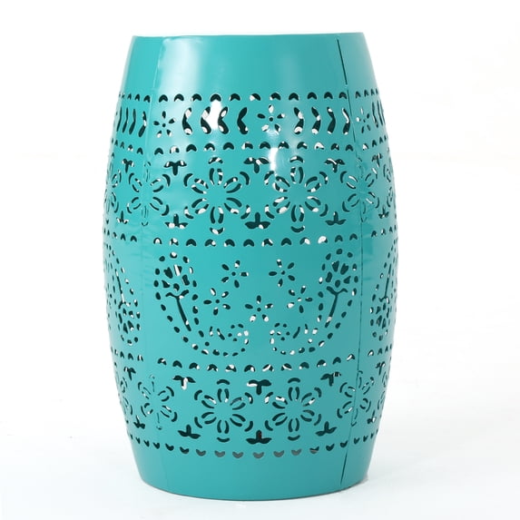 Desert Fields Valley Iron Side Table, Teal