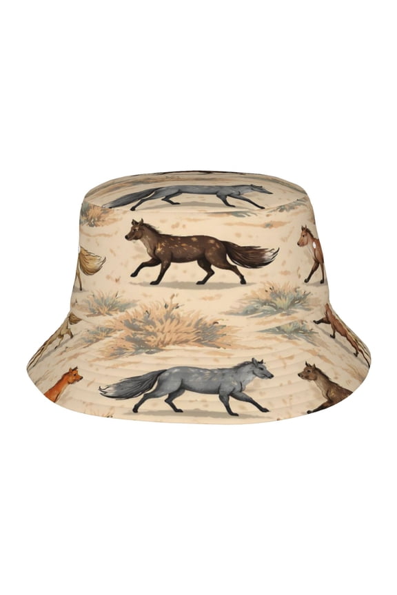 Desert Fox Pattern Fisherman's Hat Lightweight and Breathable Sun Hat Suitable for Both Men and Women