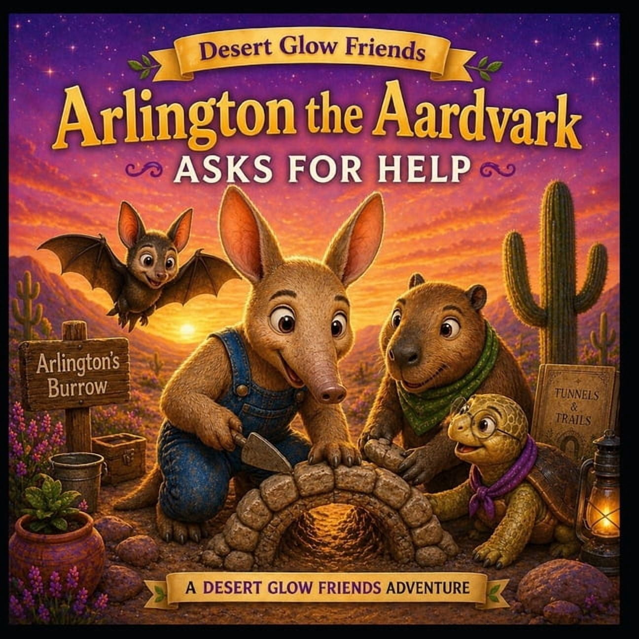 Desert Glow Friends Arlington the Aardvark Asks for Help, (Paperback)