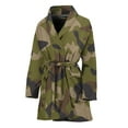 thumbnail image 1 of Desert Green Camouflage Women Bathrobe One Size Univeral Fits, Camo Camouflage Fashion Lightweight Plush Fleece Long Robe For Women, 1 of 3