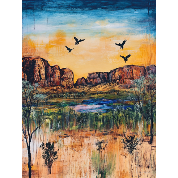 Desert Landscape Canvas Print/Wall Art Perfect for Living RoomOffice Dining Room and Hallway Decoration.