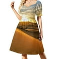 thumbnail image 1 of Desert Landscape Dress Dark Clouds and Cactus Cute Dresses Spring Stylish Casual Dress Printed Clothing 4XL 5XL, 1 of 7
