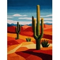 thumbnail image 1 of Desert Landscape Embroidery Canvas Print, Wall Decor for Living Room Bedroom Office Southwestern Home, 1 of 8