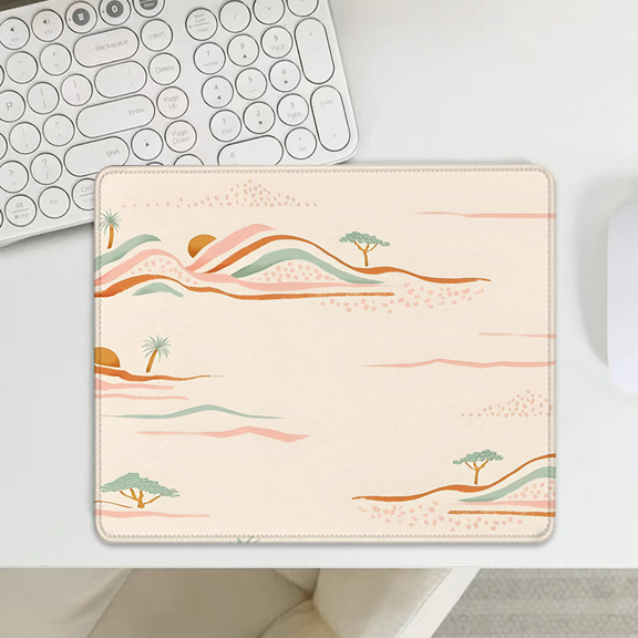 Desert Landscape Mouse Pad 9.44 x 7.87 Inches Boho Art Design for Desk and Gaming
