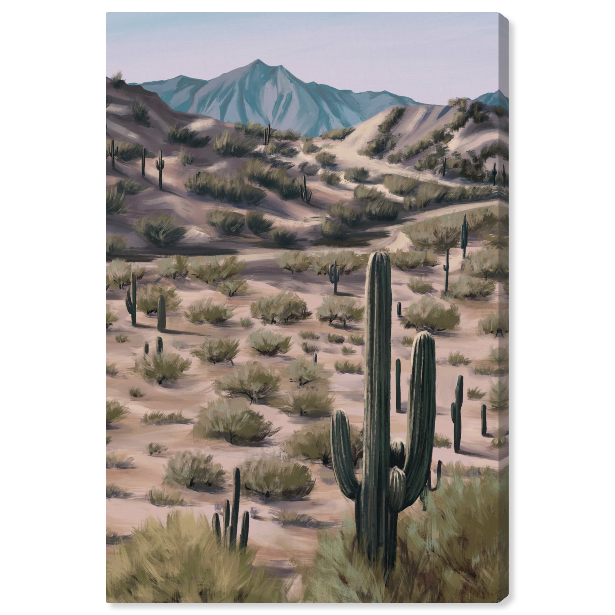 Desert Landscape Nature and Landscape Wall Art Print Brown 24x36