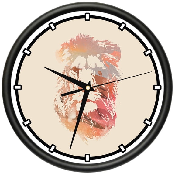 Desert Lion  Design Wall Clock | Precision Quartz Movement | Décor For School Class Office Bedroom Decoration