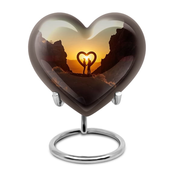 Desert Love Mini Urns For Human Ashes - Unique Heart Urns For Mom - Burial Urns For Adult Human Ashes - Ash Urns For Humans - Memorial Urn (Size-3inch,1pcs)