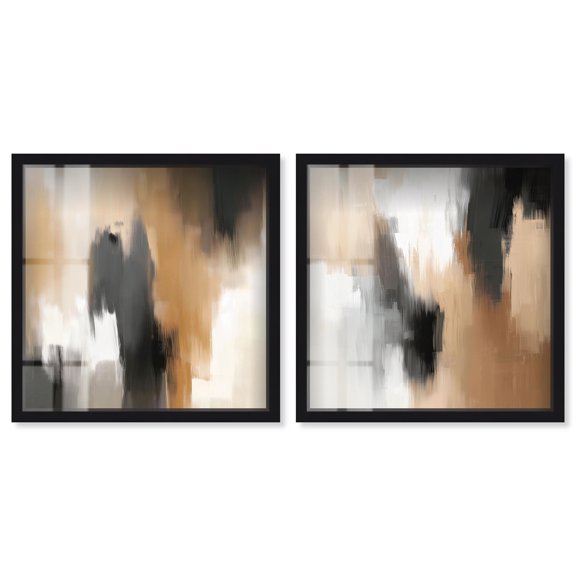 Desert Luxe Botanicals Set Shadowbox Boho Wall Decor by Art Remedy, Black Frame, 16 x 16