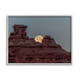thumbnail image 1 of Desert Mesa Moonlit Night Landscape Landscape Photograph Gray Framed Art Print Wall Art, 1 of 7