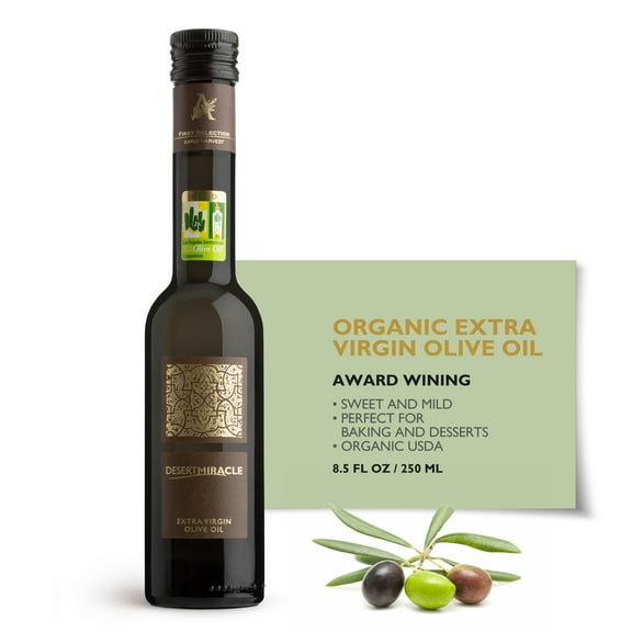 Desert Miracle Cold Pressed Polyphenol Rich Moroccan Olive Oil | Organic Extra Virgin Olive Oil with High Polyphenols | First Cold Pressed EVOO From Morocco | 250 milliliter