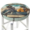 thumbnail image 1 of Desert Monkeys Drive Round Bar Stool Seat Covers, Elastic Round Chair Cover Stool Seat Slipcover Bar Stool Cushions Round Pad for 12-14 inch, 1 of 5
