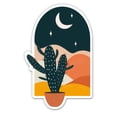 thumbnail image 1 of Desert Mood Cactus Moon - 8" Vinyl Sticker - For Car Laptop I-Pad - Waterproof Decal, 1 of 1