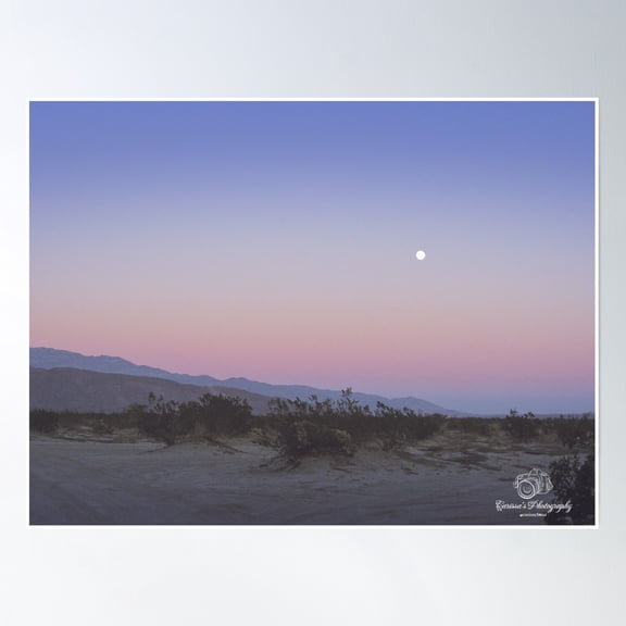 Desert Moon Poster Wall Art, Modern Wall Decor, 8x12 UNFRAMED