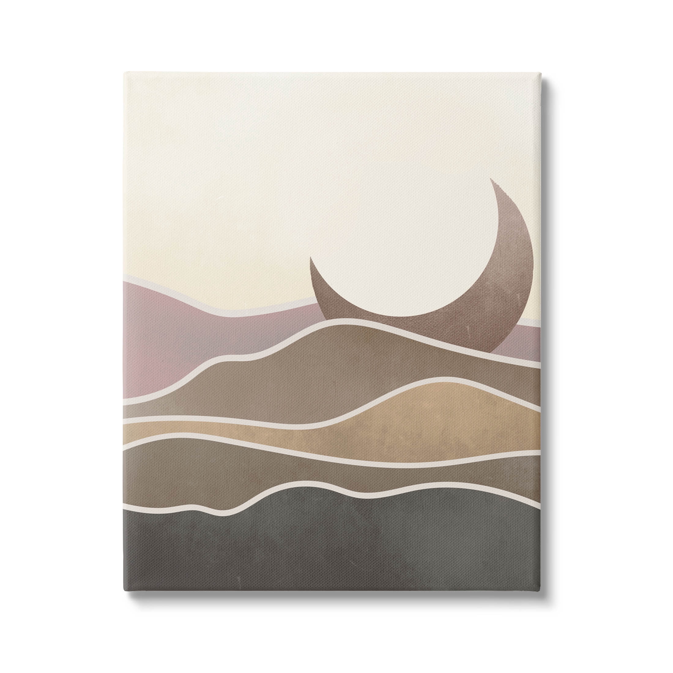 Desert Moon Sand Dunes Scenery Landscape Graphic Art Gallery Wrapped Canvas Print Wall Art