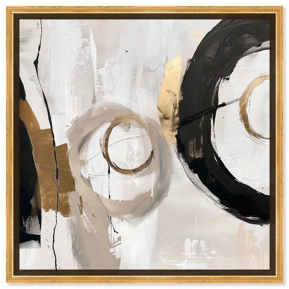 Desert Moons Canvas Gemstone Abstract Art by Art Remedy, Gold Frame, 40" x 40"