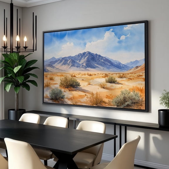 Desert Mountain Landscape - Poster, Southwest Nature Wall Art, Tranquil, Office Decor, Ready To Hang Idea, Unframed Poster Size 8x12