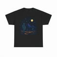 thumbnail image 1 of Desert Nightscape Tee, Unisex Graphic T-Shirt, Cactus Moon Shirt, Casual Summer Top, Outdoor Adventure Apparel, Gift for Nature Lovers, 1 of 5