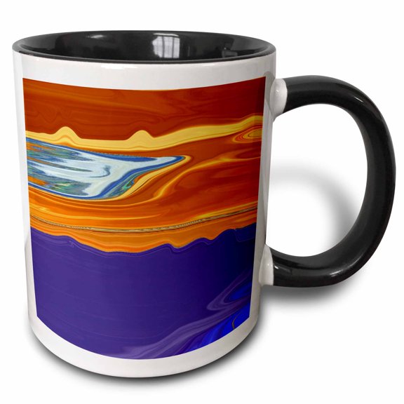 3drose, Desert Oasis, 11oz Two-tone Black Mug