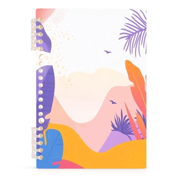 Desert Oasis A5 8.3x5.7in PP Notebook, Adjustable Rings, 60 Sheets, Diary or Journey Note