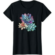 Desert Oasis Delight: Vibrant Cactus Watercolor Tee - Perfect Gift for Succulent Lovers