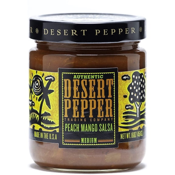 Pack of 6, Desert Pepper Peach Mango Salsa, 16 oz