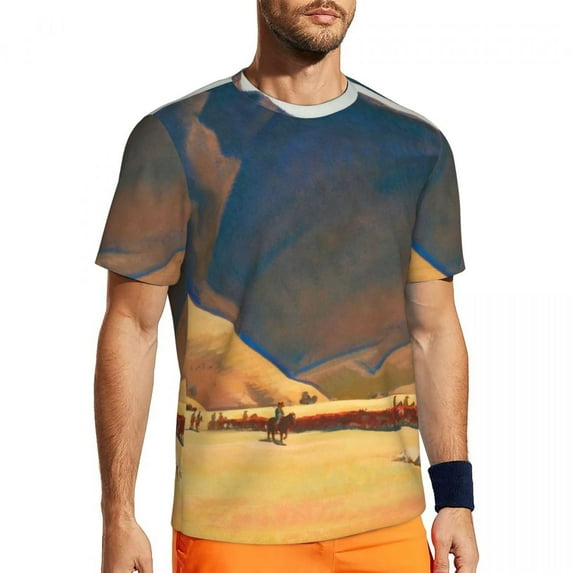 Desert Print T-Shirt Beach Maynard Dixon Streetwear T-Shirts Harajuku Tshirt For Men Desi