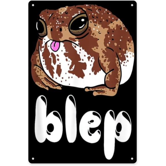 Desert Rain Frog Happy Toad Metal Wall Art Retro Distressed Tin Sign 8 x 12 Inch for Bar Pub Kitchen Home Decoration
