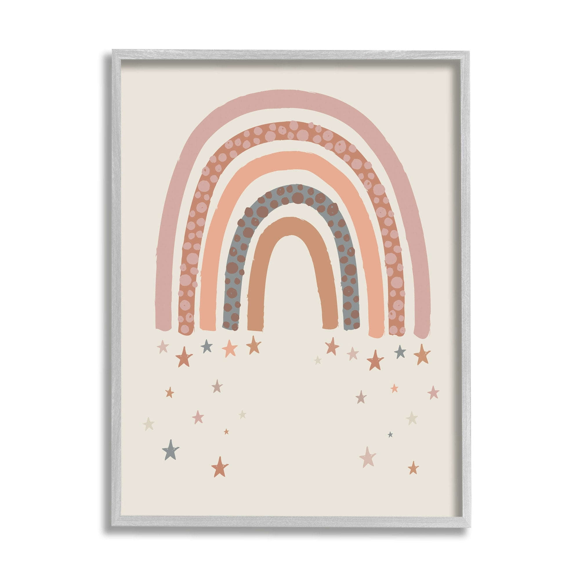 Stupell Industries Desert Rainbow Falling Stars Beige Pink,16 x 20,Designed by Lisa Whitebutton
