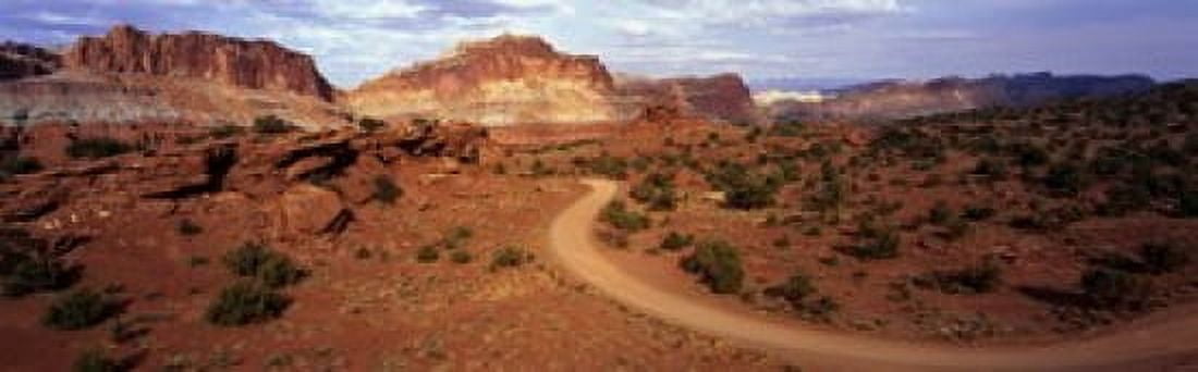 Desert Road Utah USA Canvas Art - Panoramic Images (18 x 6)