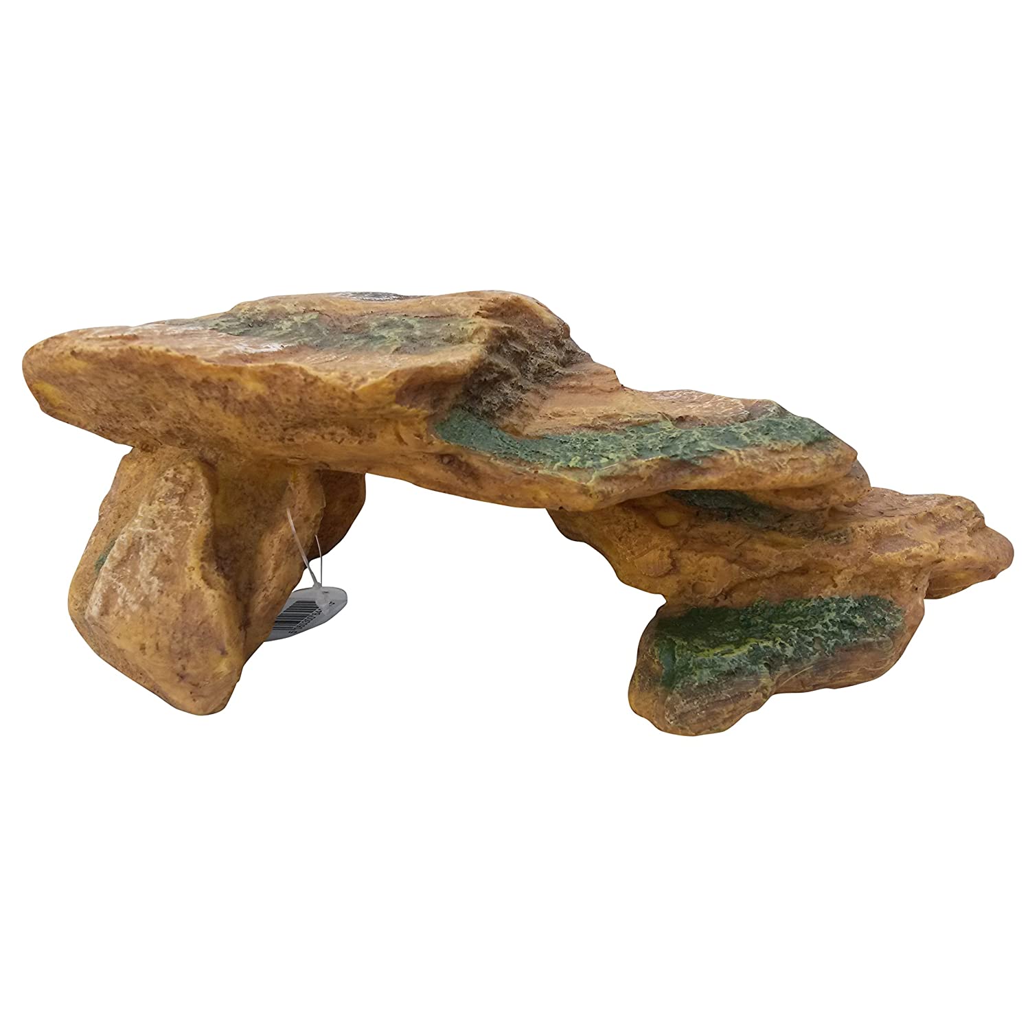 Desert Rock Ledge Cave Formation perfect for Fish Tanks, Reptiles, Artificial Aquarium Fish Tank Decoration Ornament, Fish, Reptile & Turtle Safe Polyresin