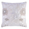 thumbnail image 1 of Desert Rose Cotton Embroidered Square Decorative Pillow in Beige, 1 of 9