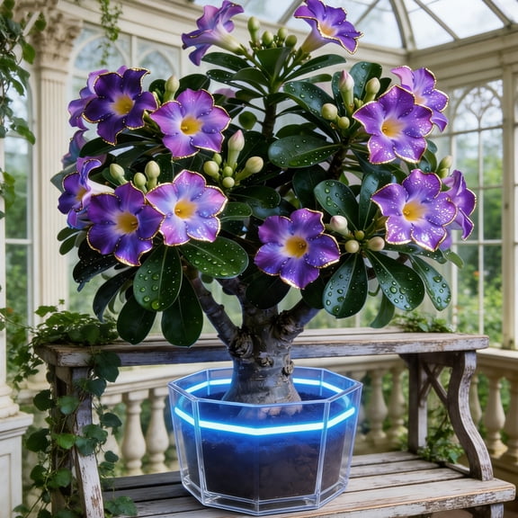 Desert Rose For Gardening-Long‑Lived Perennial-Stunning Variegated Blossoms-Gardens-Decor (Non-Artificial)