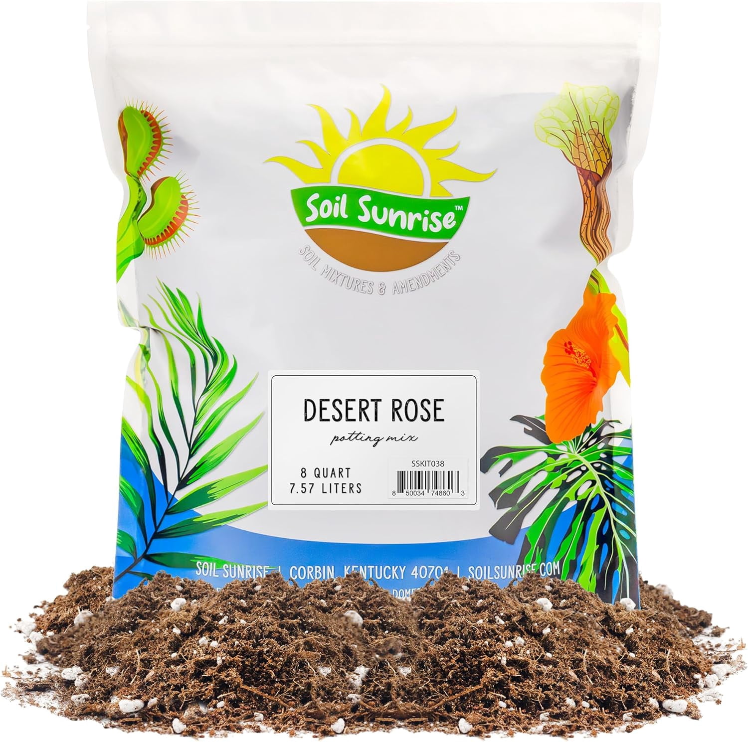 Desert Rose Potting Soil Mix (8 Quarts) Hand Blended Small Batch Soil Blend for Desert Rose Plant