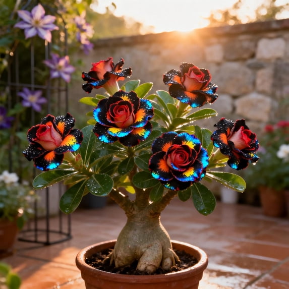 Desert Rose, Shade Plant for Gardens-Easy Grow-Low Maintenance-Ideal for Beds Borders, Plant Pots & Planters