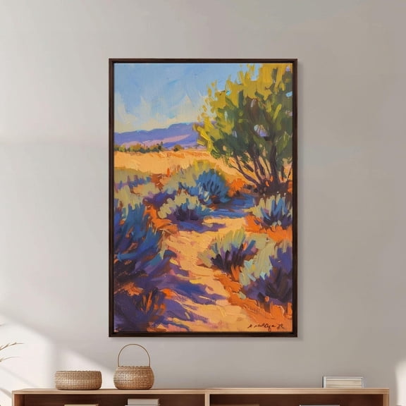 Desert Sagebrush Peaceful Landscape Wall Art Unframed Paper Print