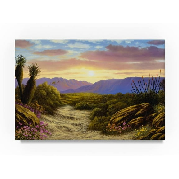 Trademark Fine Art Anthony Casay Desert Scene Canvas Wall Art - 12x19