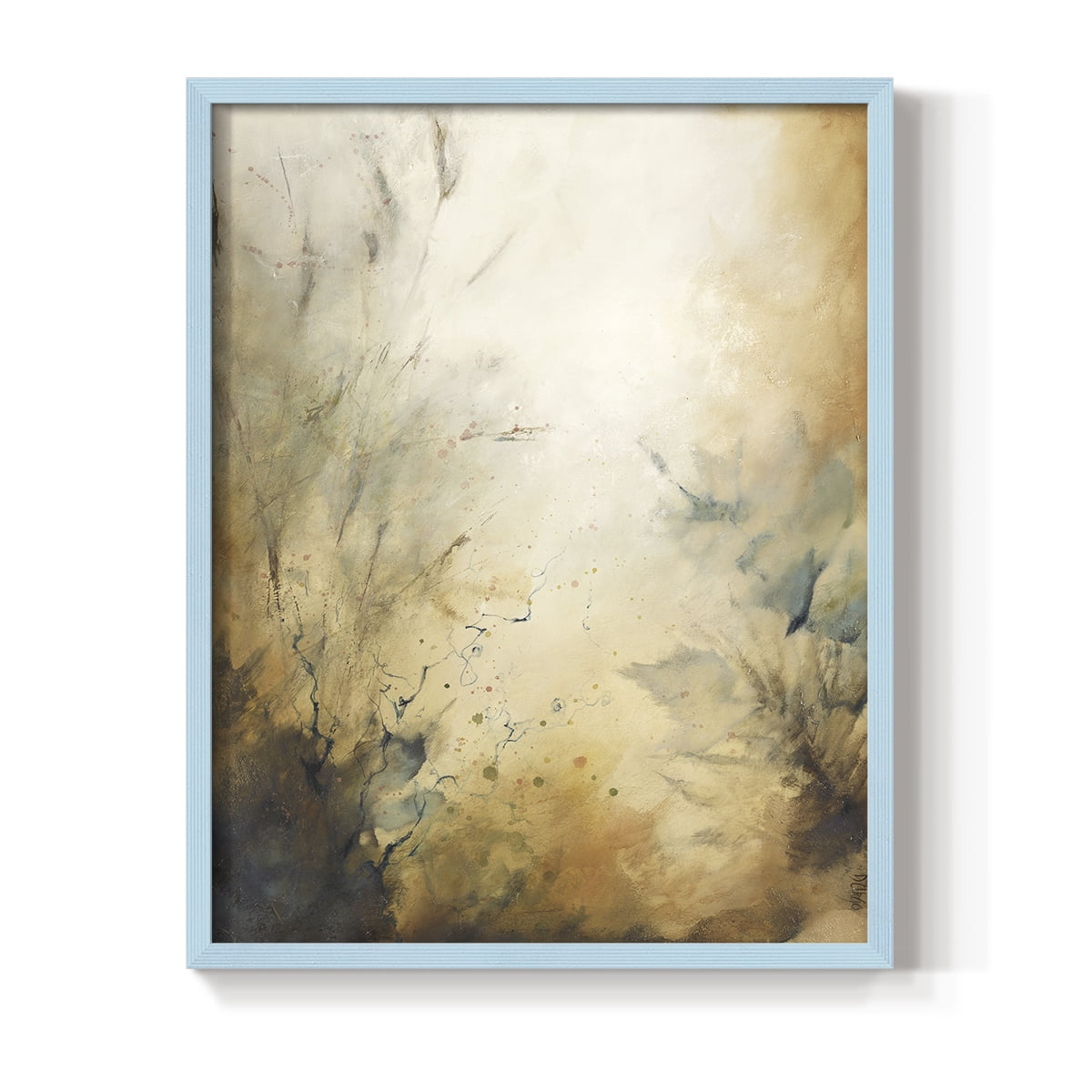 Desert Song I Framed Print in Blue Solid Wood Framed Print No Nail Hanging